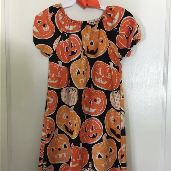 NWOT LOLLY WOLLY DOODLE HALLOWEEN DRESS AND BOW - Picture 1 of 2